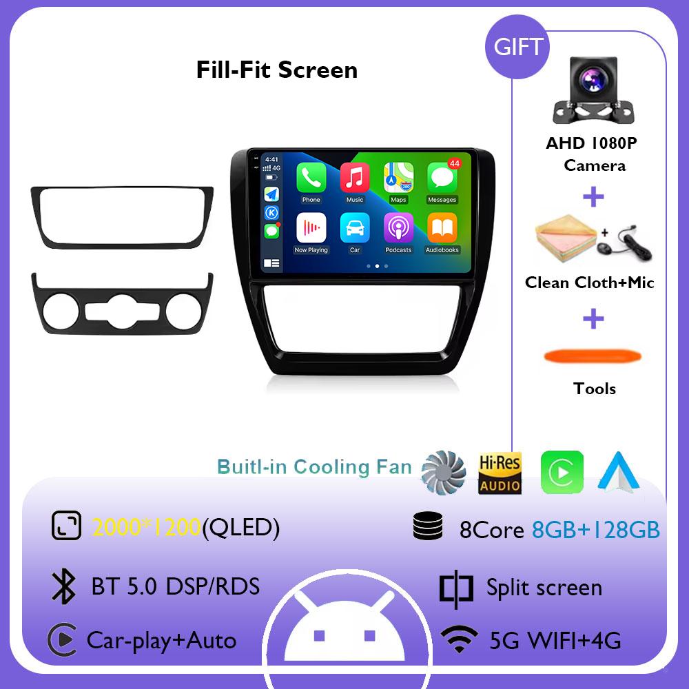 10-дюймовый автомобильный радиоприемник для Volkswagen VW Jetta 6 MK6 2011 - 2018 беспроводной Carplay Android Auto мультимедийный плеер автомобильная стереосистема навигация