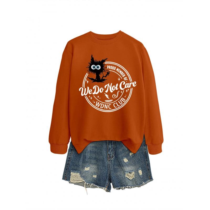 Womens Oversized Casual Hoodie Sweatshirt With Graphic Print Winter 2025