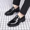 Large size British leather shoes men's size 3846 men's shoes new business small leather shoes fringed casual leather shoes
