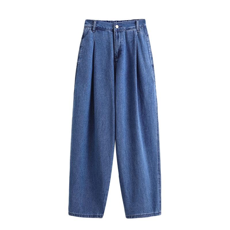 Женские зимние джинсы MODIQUE большого размера, новые свободные джинсы-шаровары в стиле ретро с высокой талией, повседневные универсальные однотонные брюки длиной до щиколотки