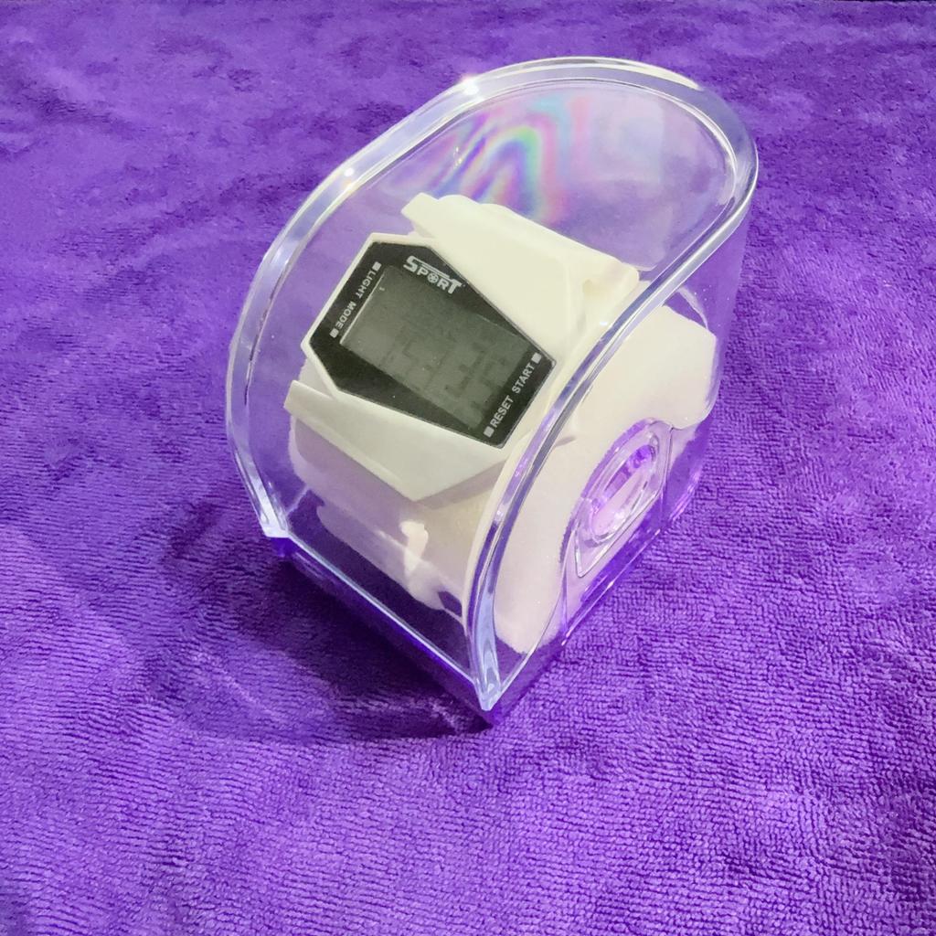 "Square LED Sports Watch for Men, Women, and Kids - Luminous Display, Fighter Aircraft Design"