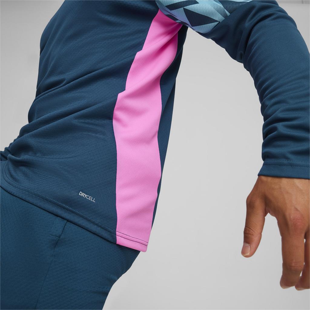 Puma Футболка мужская спортивная с длинным рукавом Individual Final Printed Casual, синяя 658982-56