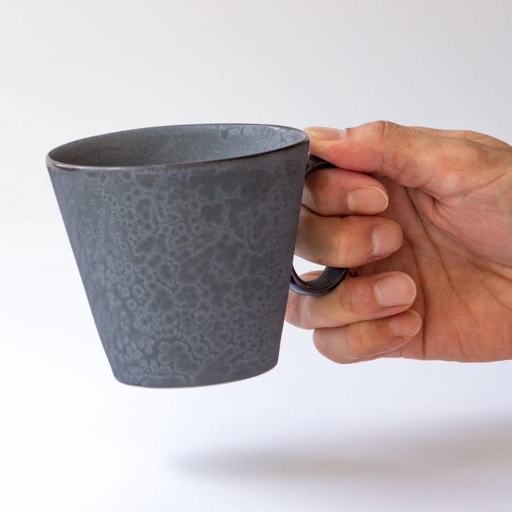 Кружка Wired Beans Eternal Arita Ware 270 мл Тэнмоку, Двустенная (39Арита), (Черный уголь, 1)