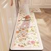 2 шт. Прихожая Кухня Противоскользящий Цветочный Ковер Износостойкий Легко Чистить Удобный Домашний Декор Напольные Коврики