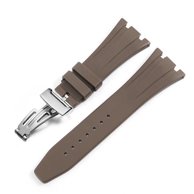 Silicone Watch Band for AP Aibi 15400 Royal Oak Series Waterproof Rubber Watch Straps Men Bracelet Accessories 26mm 27mm 28mm