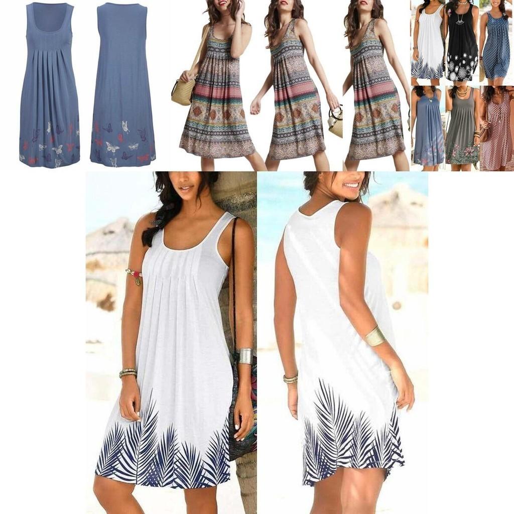 Stylish Women Boho Summer Beach Midi Dress With Gorgeous Floral Print And Loose Fit