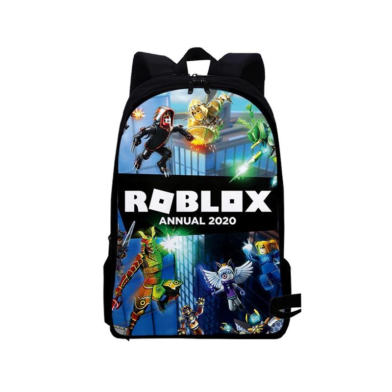 Рюкзак Roblox большой вместимости с плавными двойными молниями для школы и путешествий