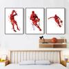 Акварельный постер с баскетболистом, абстрактный баскетбольный данк, декоративные картины, холст, настенная художественная картина, декор для комнаты в скандинавском стиле для мальчиков