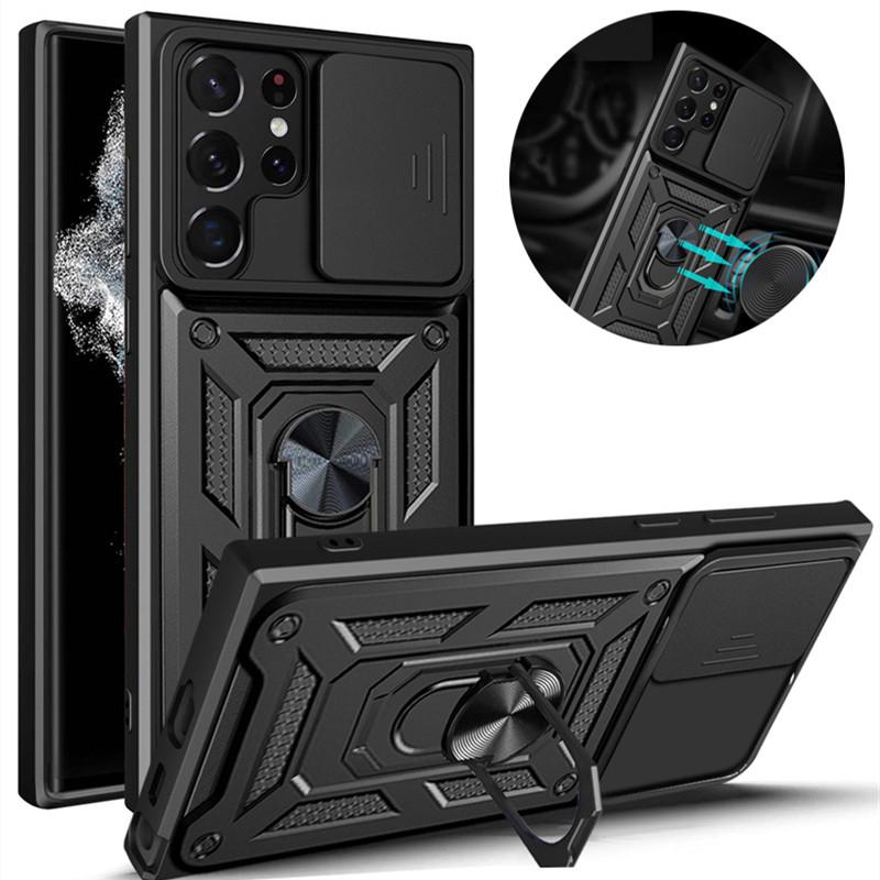 For Samsung Galaxy S22 Ultra Case Shockproof Armor Phone Case For Samsung S20 S21 Fe Plus Note 20 Ultra Magnetic Ring Back Cover