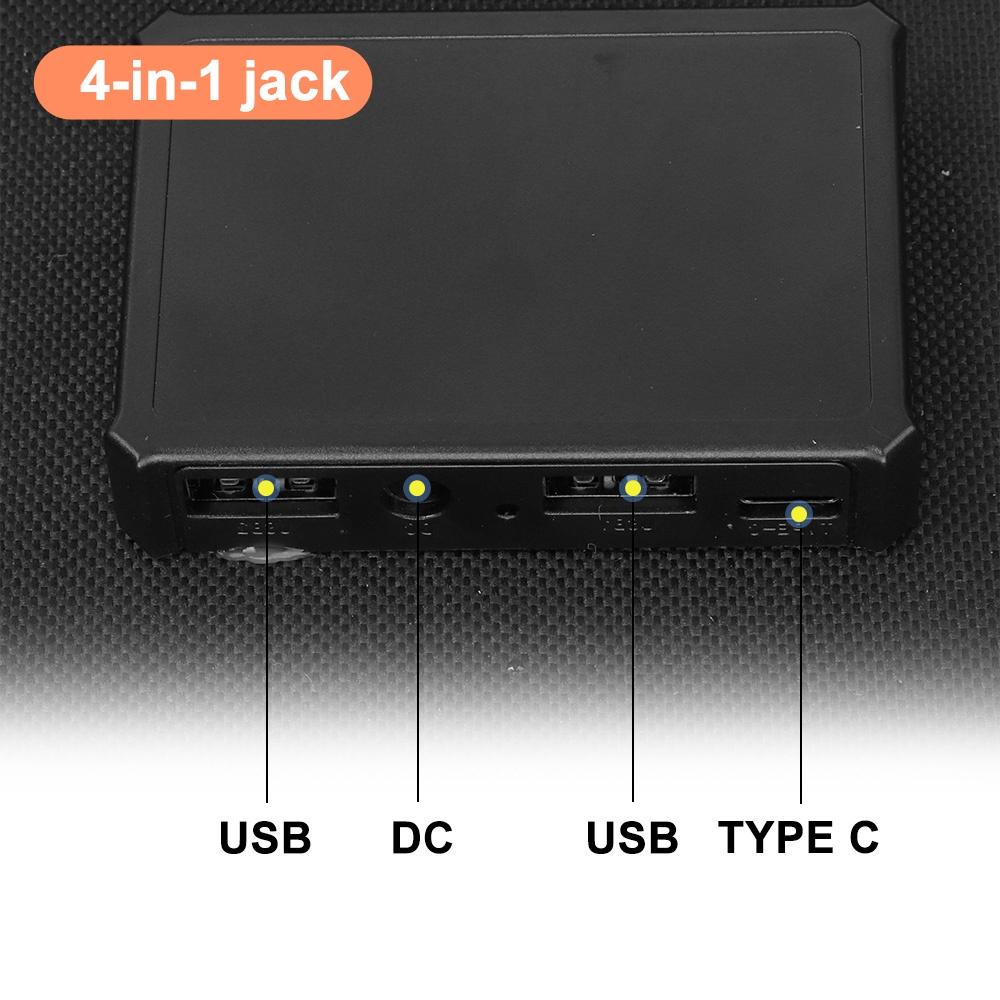 Портативная солнечная панель 300 Вт, двойной USB, складная, для улицы, складные солнечные элементы, зарядное устройство для аккумулятора, для дома на колесах, телефона, автомобиля, кемпинга