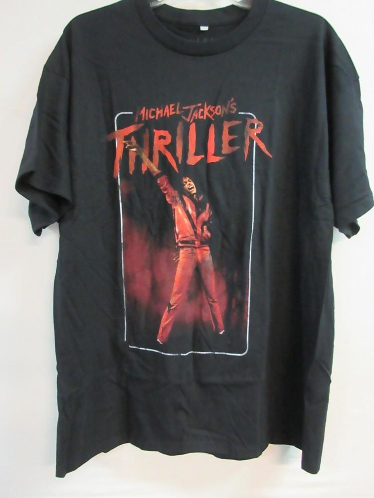 ОФИЦИАЛЬНАЯ ХЛОПКОВАЯ ФУТБОЛКА UNISEX MICHAEL JACKSON 2023 THRILLER BAND КОНЦЕРТНАЯ МУЗЫКА EXTRA LARGE