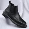 Fashion Boots for Men Genuine Leather Shoes Platform Ankle Boots Outdoor Comfortable Soft Men Businesss Office Boots Botas Hombre