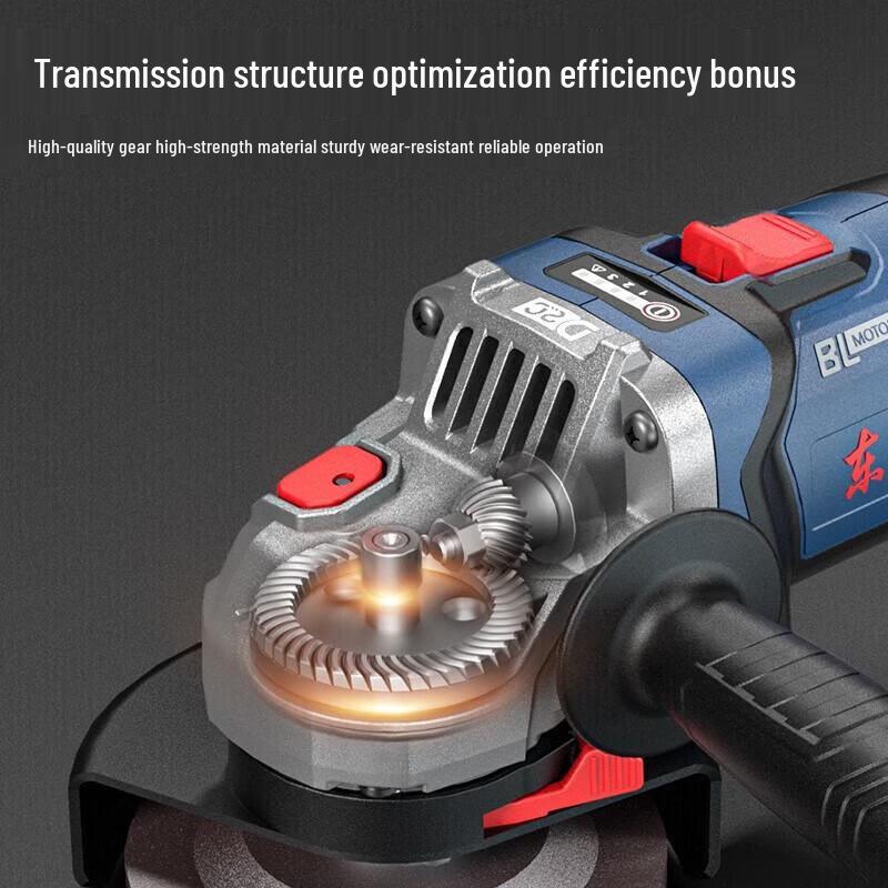 Бесщеточная аккумуляторная угловая шлифмашина Dongcheng DCSM04-100E 20V, штекер CN (адаптер в комплекте)