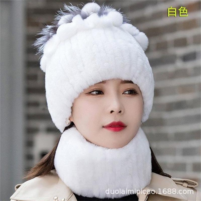 New Women's Warm Hats Warm Knit Hats for Fall and Winter Versatile Faux Fur Hats