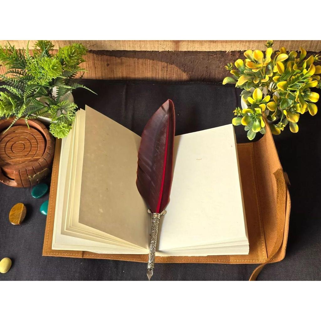Genuine Leather Notebook, Nature Cowhide, Diary Journal, Grimoire Vintage Journa