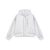 Sport Casual Hooded Zip-Up Cropped Jacket Women Outerwear Light-Grey DQ6668-084