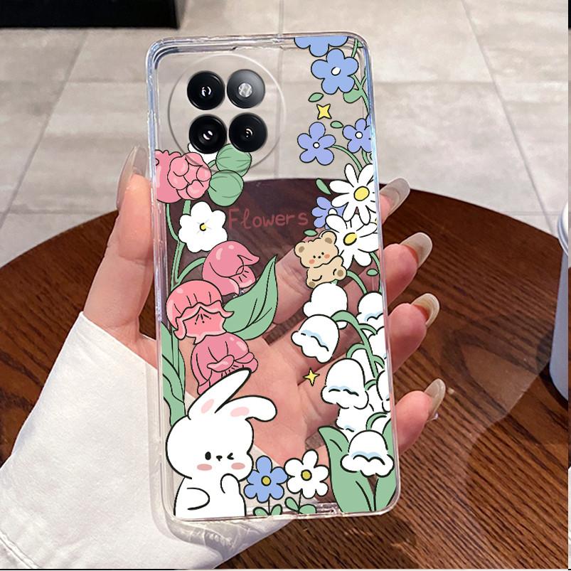 For Xiaomi Civi 4 Pro Case Clear Luxury Cute Love Rabbit Funny TPU Soft Silicone Back Cover For Xiaomi 14 Civi 4Pro Phone Case