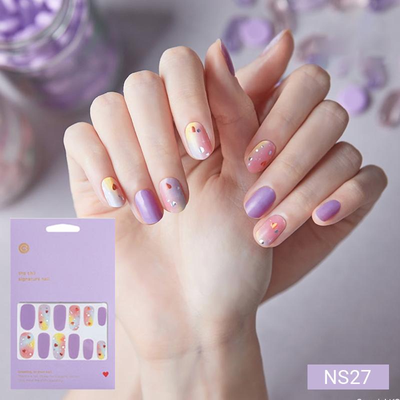 Милые пастельные наклейки для ногтей 24 шт. | Полоски для прессования, Дизайны с кроликом, медведем и звездой, Легко снимаются
