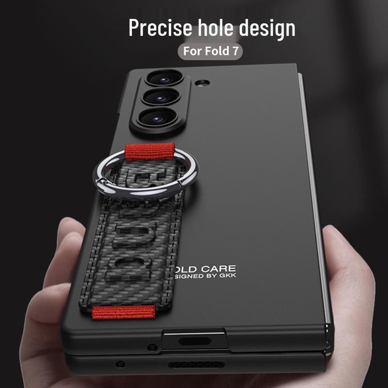 Тонкий чехол-ремешок на запястье Samsung Z Fold 7 с пленкой и кольцом для пальца
