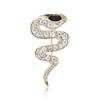 Creative Exquisite Alloy Rhinestone One-Eyed Snake Brooch Fashion Versatile Men'S And Women'S Clothing Corsage Jewelry Pin