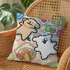 Line P-Puppys Cute Dog Cushion Cover 30X50 Polyester Sofa Cushions Decorative Throw Pillows Home Decoration Pillowcover