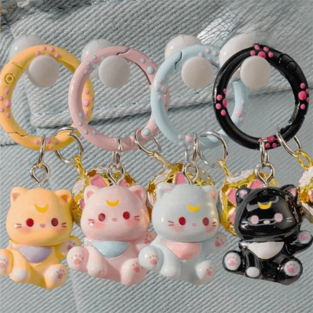 Resin Sweet Keyring Cartoon Design Korean Keychain Fashion Cute Bag Pendant Bag Accessories