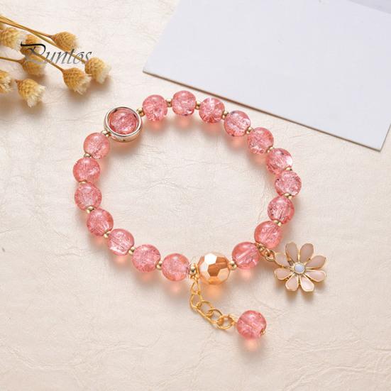 Студенческий браслет с подсолнухом и бисером, сладкий корейский стиль, универсальный браслет, подарок для девочек