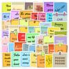 50 English Sticky Notes Series Graffiti Stickers Creative Sticky Stickers Water Cup Mobile Phone Waterproof Decorative Stickers