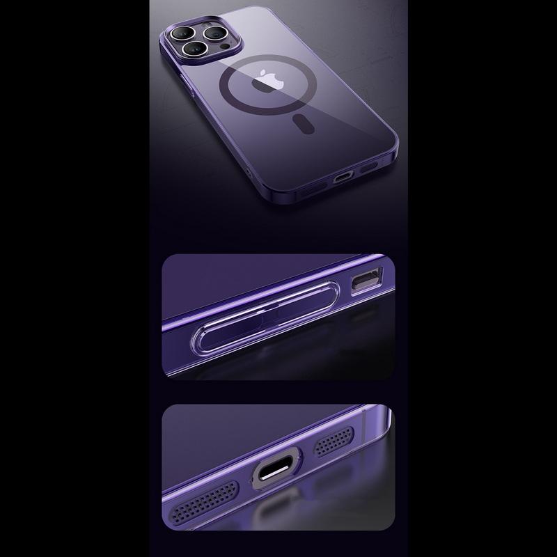 Роскошный тонкий магнитный чехол из закаленного стекла для iPhone 16 Plus 15 Pro Max 14 Pro 13 для Magsafe, ударопрочный жесткий прозрачный чехол для телефона из ПК