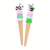 Back To School Season 10pcs 0.5mm Cute Panda Shaped Gel Pen Cute Gift Cone Ice Cream Pen Creative Stationery Water-based Pen