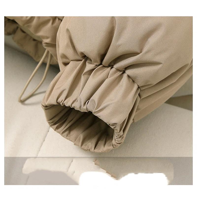 Женская модная куртка с капюшоном, толстая, на хлопковом пуху