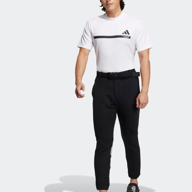 Adidas Рубашка с коротким рукавом с логотипом, однотонная, мужская, белая HS8996