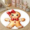 Artistic Round Autumn Multicolor Rug Mat, Non-Slip Floor Mat for Nursery