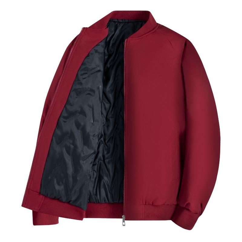 Baseball Collar Down Cotton Jacket Men's Autumn and Winter Warm Padded Jacket Versatile Loose Jacket Trendy Padded Clothes