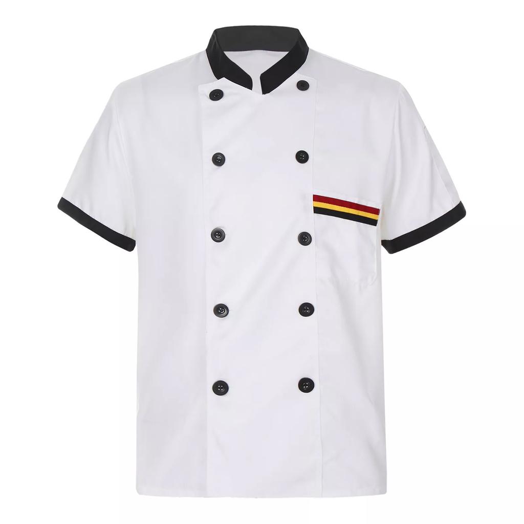 Chef Uniform Sleeved Men's Clothing Catering Work Uniform Back Kitchen Uniform Men's Top