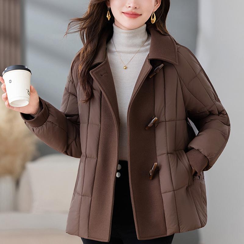Middle Age Woman Winter Coats Plus Size Elegant Loose Thick Warm Parkas Female Jacket
