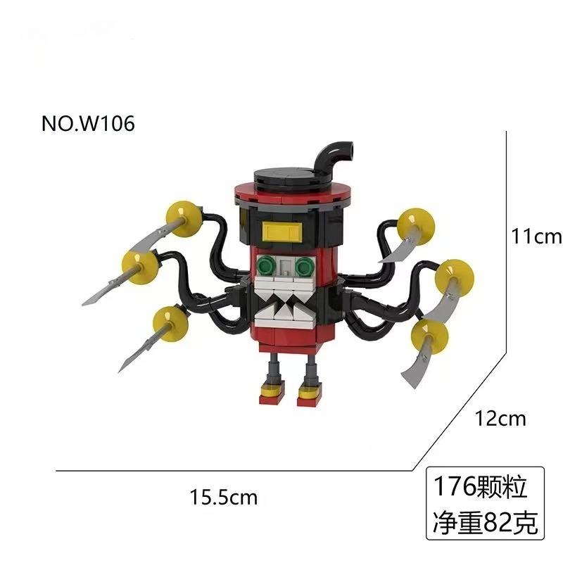 Новый Тип Мутация Тунг Тунг Тунг Сахур Фигурка Ужасов Развивающие Сборные Строительные Блоки Кукла Игрушки Для Ребенка Подарки На День Рождения