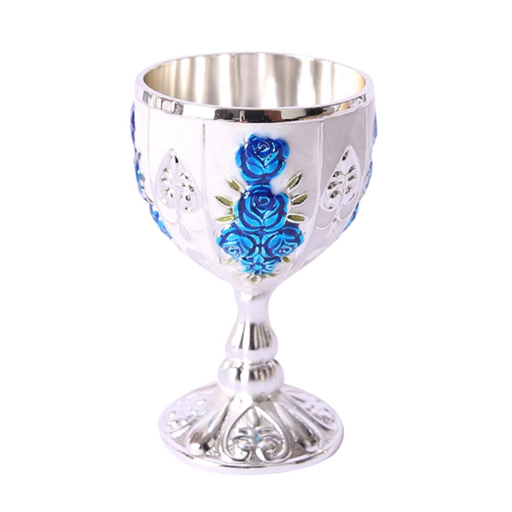 MIT Metal Wine Glasses Retro Dinnerware Goblet Vintage European Style Spirit Vodka Champagne Glasses for Bar Home Decor