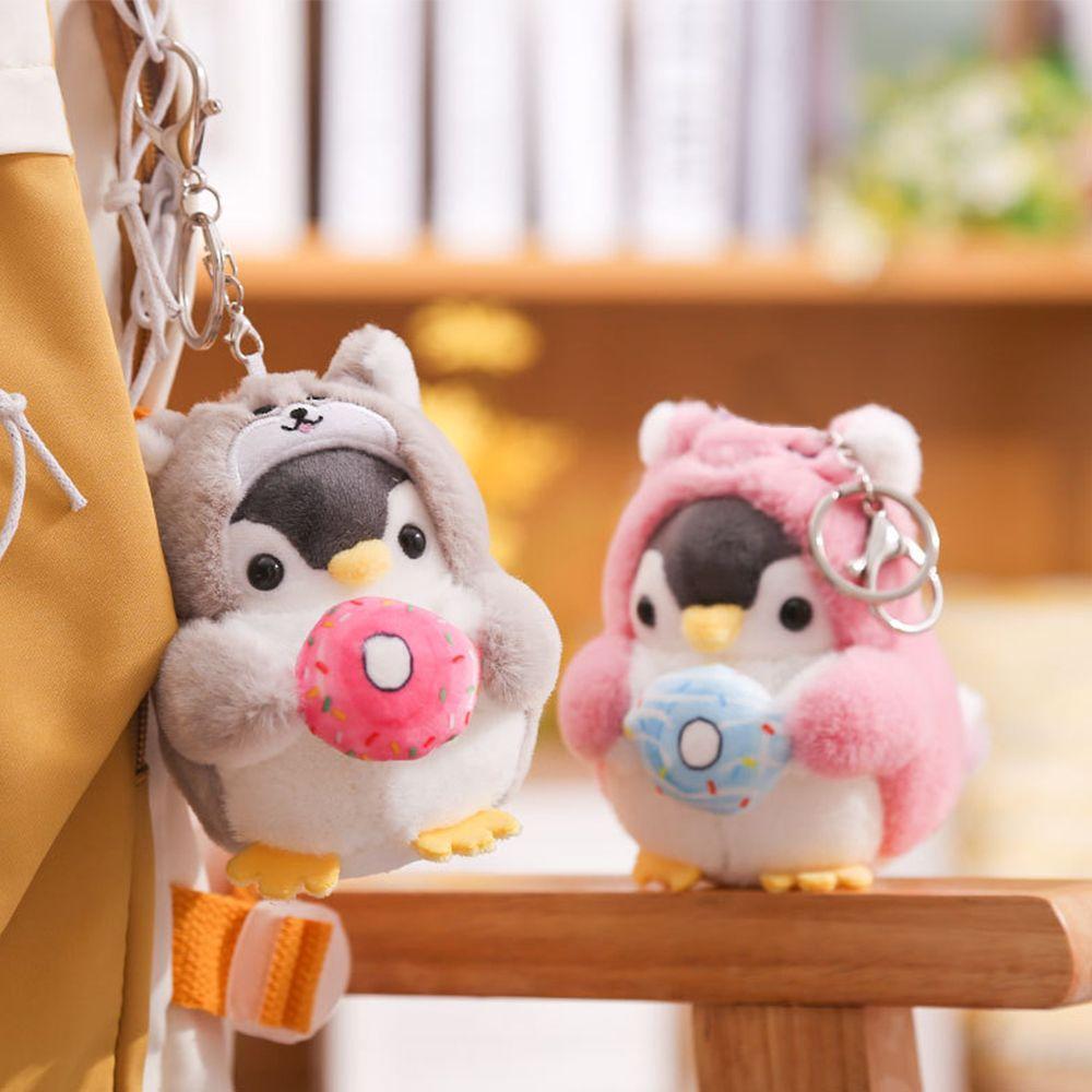Donut Stuffed Pendant Penguin Pendant Plush Key Chain Korean Style Key Buckle Women Key Holder