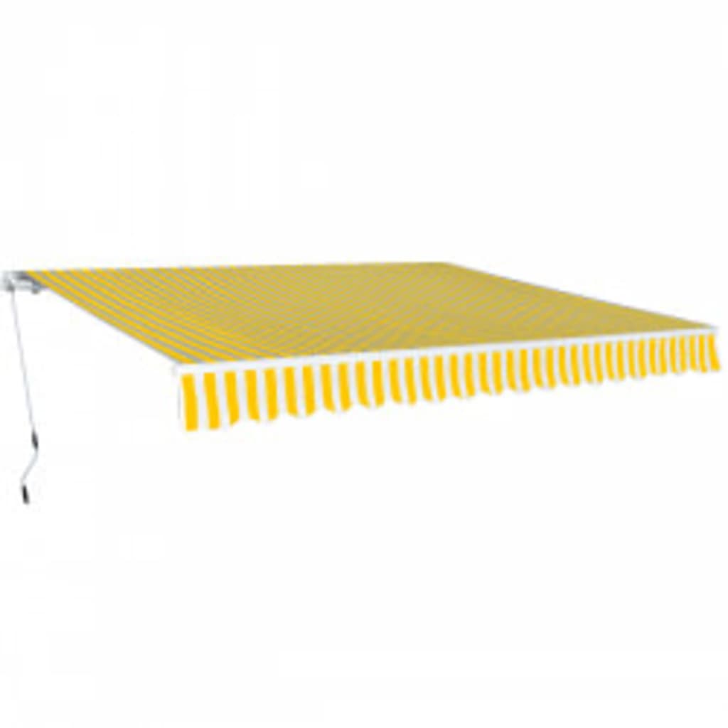 Articulated Arm Awning 600 cm Yellow White
