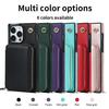 Zipper Purse Bag Card Holder Leather Flip Case For iPhone 14 15 16 Pro Max 12 13 X XS XR 7 8 Plus SE2022 Wallet RFID Stand Cover
