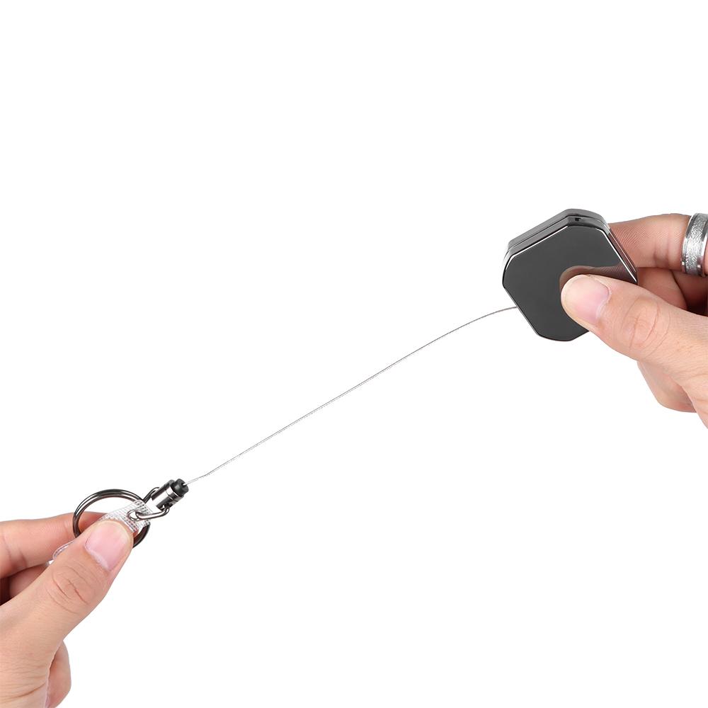 Металлический выдвижной держатель для ID-карты, бейджа, клипса-рулетка, выдвижной брелок для ключей, клипса для шнурка