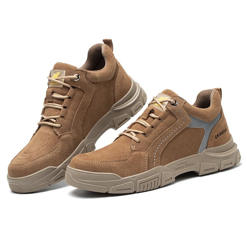 Кроссовки рабочие со стальным носком, устойчивые к проколам, защитные туфли на шнуровке, металлические, мужские рабочие туфли, легкие