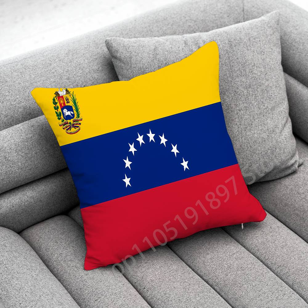 Venezuela Passport Flag Logo Throw Pillow Case For 55x55cm 40x40cm 45x45cm 50x50cm 30x30cm Square Office Pillowship Cover