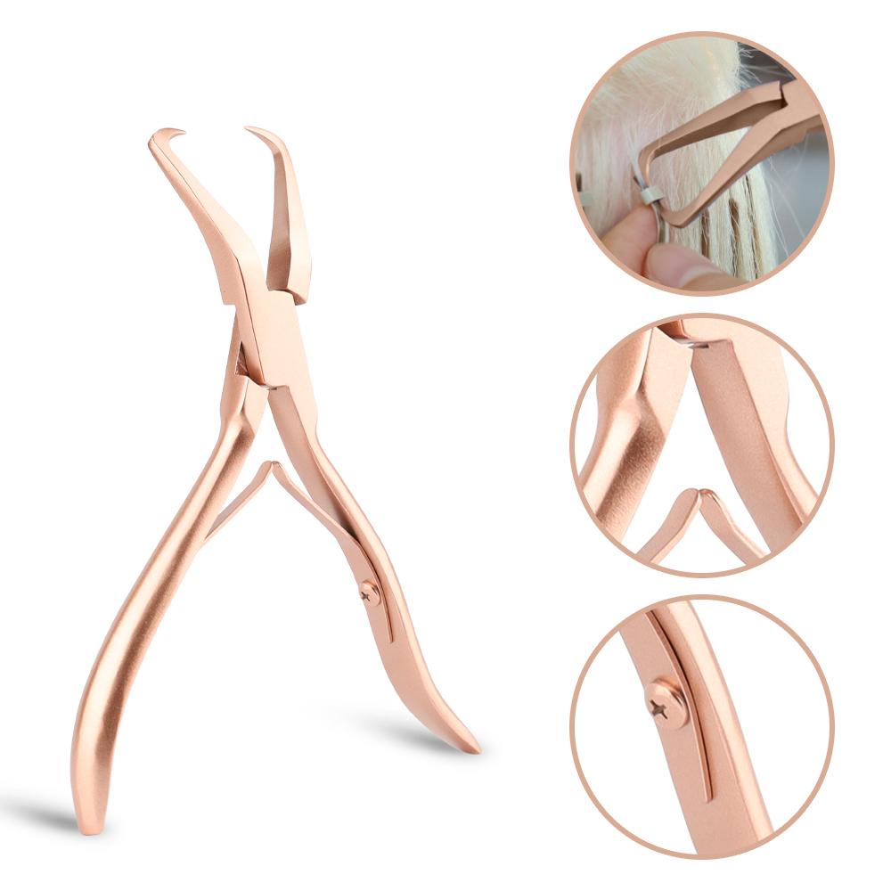 GlamorDove Micro Beads Plier For Hair Extension Removal Micro Ring Link/Bead Opener Tool Silver Color Micro Ring Bead Plier