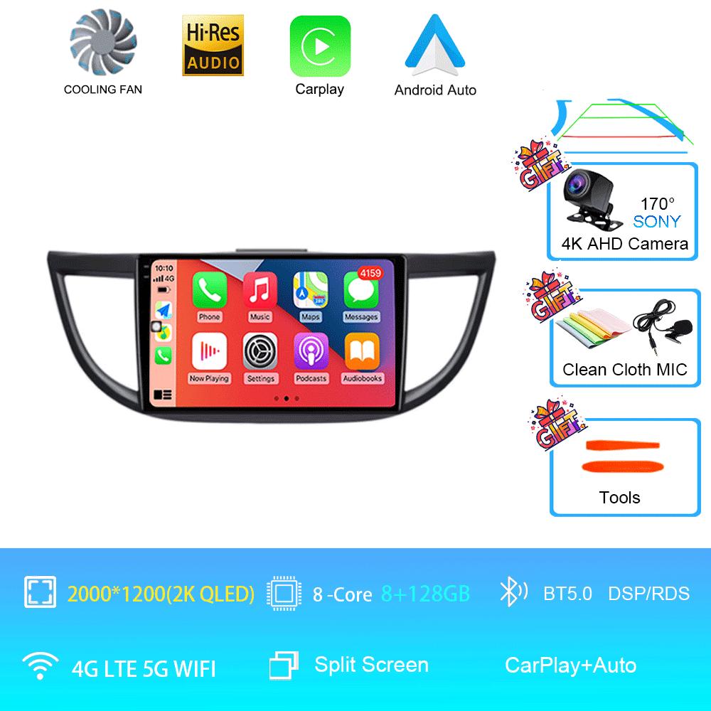 Android 14 Автомобильное радио для Honda CRV CR-V 4 RM RE 2011 - 2018 Авто Мультимедиа Видео Плеер Навигация Стерео GPS QLED Сенсорный Экран