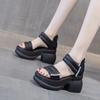 Fashion Summer New Women Shoes Roman Sandals Strap Open-Toe Thick High Heels Casual Lady Sandal Wedge Buckles Sandals Platform High Heel