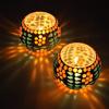 Pack of 4 Turkish Mosaic Glass Votive Tealight Candle Holders for Table Top Christmas Decorations Items for Home Decor Office Xmas Gift