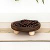 Wooden Riser Tray Multi-functional Round Oval Decorative Tray Pedestal Stand Bathroom Counter Jewelry Organizer Tray Decor