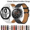 20mm 22mm Leather Band for Samsung Galaxy Watch 7 6 47mm 44mm Classic/5 Pro Active 2/3/46mm Bracelet Huawei GT/2/3 Pro Galaxy Watch 4 40mm Strap